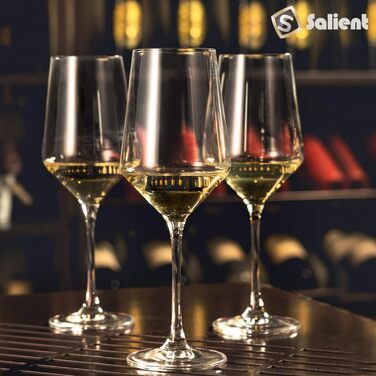 Набір келихів для вина PROST! 6 шт., 491 мл, з кришталевого скла без свинцю, для червоного та білого вина, 496 мл, підходить для миття в посудомийній машині