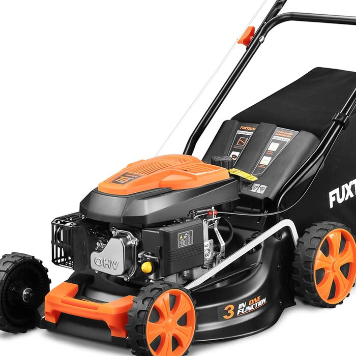 Бензокоса FUXTEC 3в1 FX-RM4646ECO: 3,5PS, 46 см, 50л кошик, мульчування, 25 кг