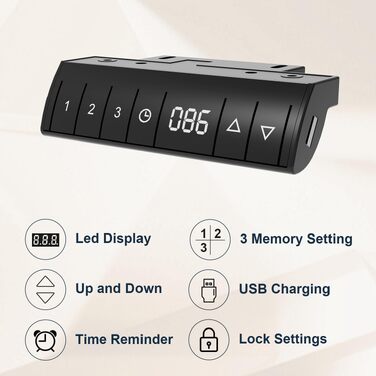 Електричний підйомний стіл Homall (140x70 см) з USB-портом, регулюванням висоти, пам'яттю на 3 режими та таймером нагадування, бежевий