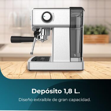 Кавомашина еспресо Cecotec Power Espresso 20 (1465 Вт, 20 бар, 1.8 л, підігрів чашок) - для дому та офісу