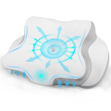 Подушка для шиї з Memory Foam - ортопедична подушка для сну, біла. Для тих, хто спить на боці, спині та животі