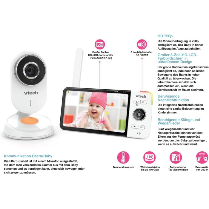 Відеоняня VTech VM320 з дисплеєм 2.4