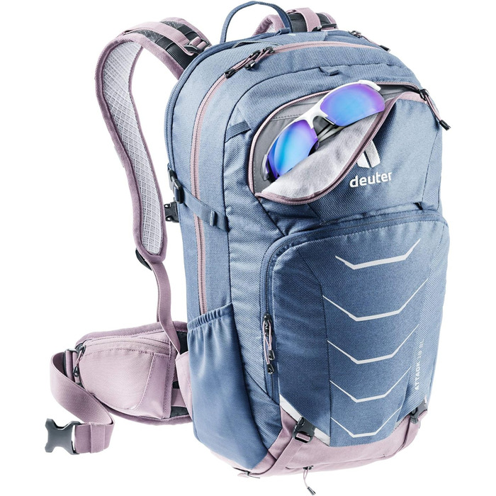 Жіночий велосипедний рюкзак Deuter Attack 18 SL з протектором, 18 л, синьо-фіолетовий