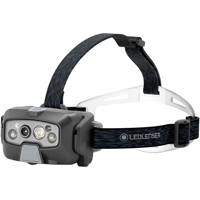 Налобний ліхтар Ledlenser HF8R Core, 1600 люмен, акумуляторний, водонепроникний IP68, з червоним світлом, чорний, для туризму та outdoor