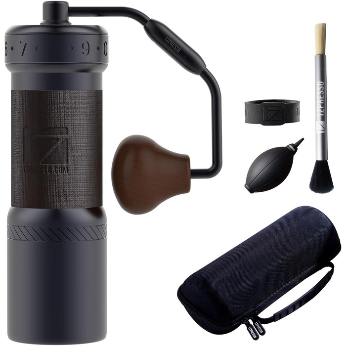 Кавомолка ручна 1Zpresso K-Ultra Eisengrau з конічними жорнами з нержавіючої сталі, інтуїтивне налаштування, контейнер 40г