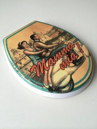 Сидіння для унітазу ADOB Design Mama Mia, дюропласт, плавне закривання, знімне, 59832