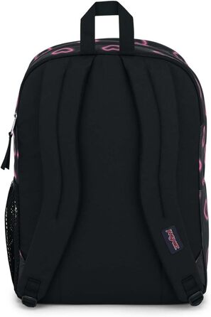Рюкзак JanSport BIG STUDENT для школи та міста, чорний з принтом Happy Hearts, великий об'єм