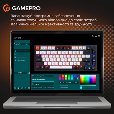 Дротова механічна клавіатура GamePro MK160 V2 Warden QLAB Sakura Black (MK160-V2-B-QS)