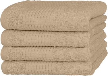 Набір рушників Merana Rome Desert Sand, 4 шт., 30x50 см, м'які, без ворсу, 100% бавовна, люкс фротте, OEKO-TEX, 590 г/м²