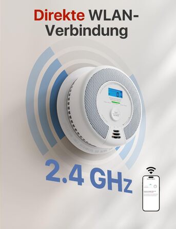 Датчик диму та CO X-Sense SC07-WX з Wi-Fi, з змінною батареєю, сумісний з додатком X-Sense Home Security, 1 шт.