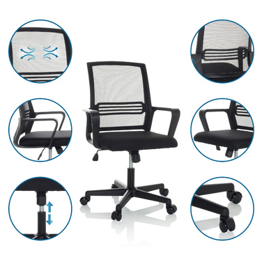 Крісло офісне / Поворотне крісло STAR-TEC YU I Mesh Black / Black MyBuero
