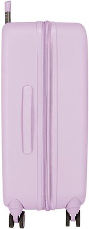 Кабінний чемодан Enso Annie Lila 40x55x20 см, жорсткий ABS, TSA-замок, 37 л, 2,74 кг, 4 подвійні колеса, ручна поклажа, розширюваний, бузковий