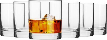Набір склянок для віскі Krosno Tumbler 300 мл, 6 шт, колекція Blended, для дому, ресторанів і вечірок, можна мити в посудомийці