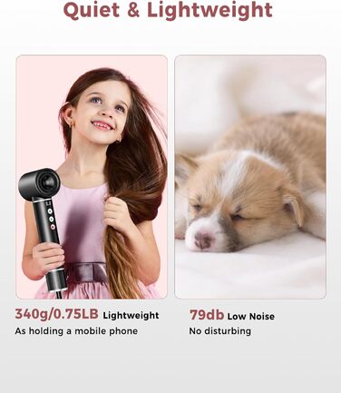 Air Styler 5 в 1 з іонізацією: Фен-щітка, випрямляч, авто-завивка 110 000 RPM, швидке сушіння, чорний