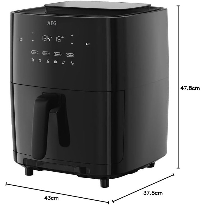 Аерофритюрниця AEG AAF7B Heissluftfritteuse 7000 Serie 8000, 6.9 л, чорна