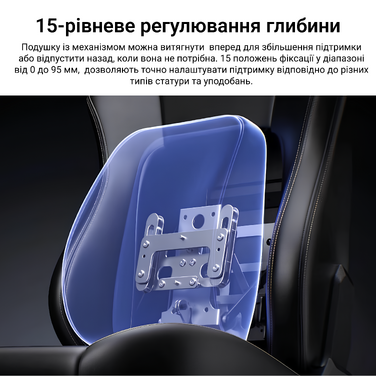 Крісло геймерське ігрове Anda Seat Phantom 4 Pro L до 100 кг Black Fabric  (AD18YSDC-72-B-F-B02)