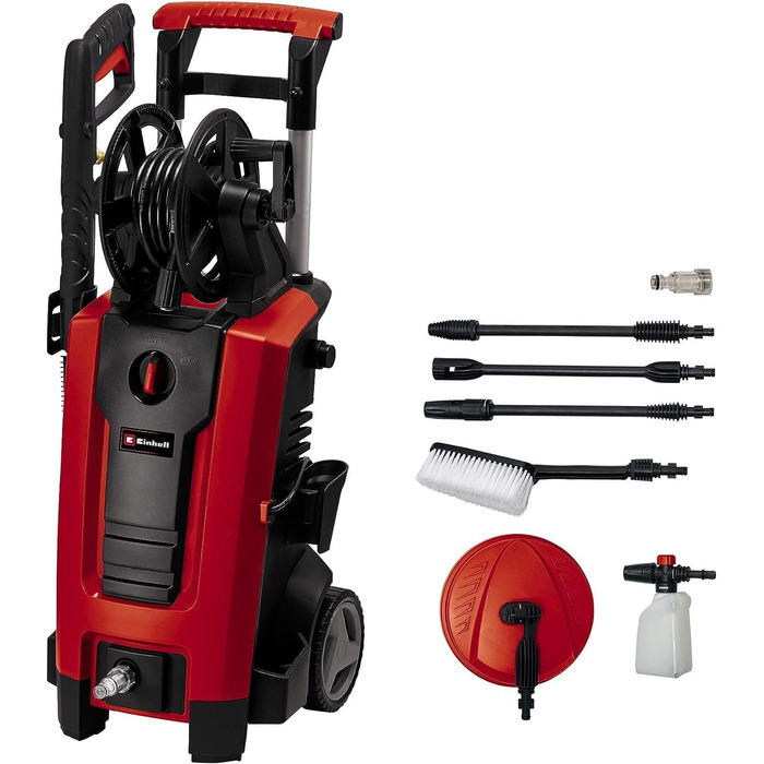 Мийка високого тиску Einhell TE-HP 140: 1.900 Вт, 140 бар, модульна система Quick-Couple, з аксесуарами