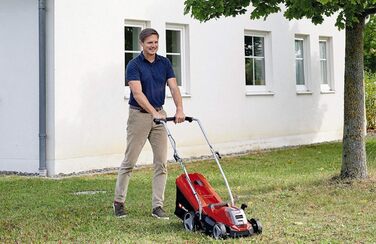 Акумуляторний газонокосарка Einhell GE-CM 18/33 Li Kit Power X-Change (18 В, 33 см, безщітковий двигун, 30 л, 25-65 мм)
