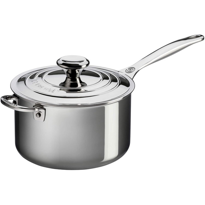 Каструля Le Creuset Signature з кришкою та ручкою, нержавіюча сталь, 1.9 л (3.8 л)