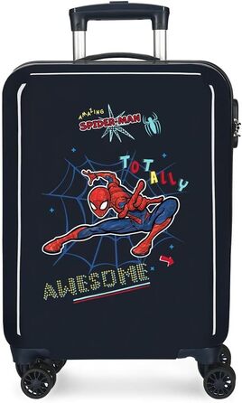 Дитяча валіза Marvel Spiderman, жорсткий ABS, 38x55x20 см, 34 л, 2 кг, 4 подвійні колеса, ручна поклажа, кодовий замок