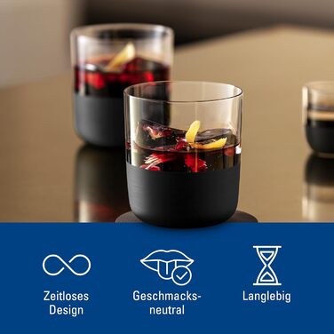 Набір келихів Villeroy & Boch Manufacture Rock (4 шт, 300 мл) - келих для лонгдрінку, коктейлю, каїпіріньї, мохіто, ручна робота, кришталь