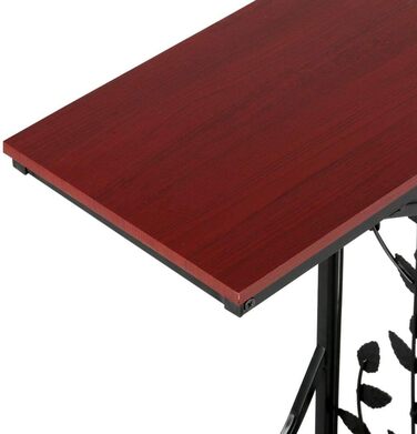 Журнальний столик Yaheetech C-подібної форми, металевий, індустріальний дизайн, золотий, 21x30,6x53 см, приліжковий столик для вітальні та спальні