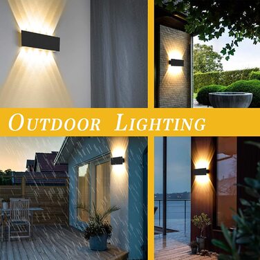 Світильник настінний LED BELLALICHT 12W, алюміній, IP54, тепле світло, чорний, для вітальні, спальні, коридору, сходів