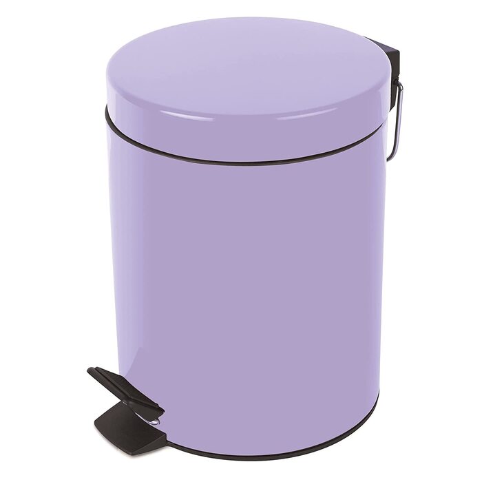 Косметичний відро Spirella Sydney, лаванда, 5 л, педальне, з внутрішнім відром