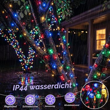 Світлодіодна гірлянда для вулиці та дому 80м, 800 LED, багатоколірна, IP44 водонепроникна, 8 режимів роботи з таймером та пам'яттю, для саду, балкона та кемпінгу