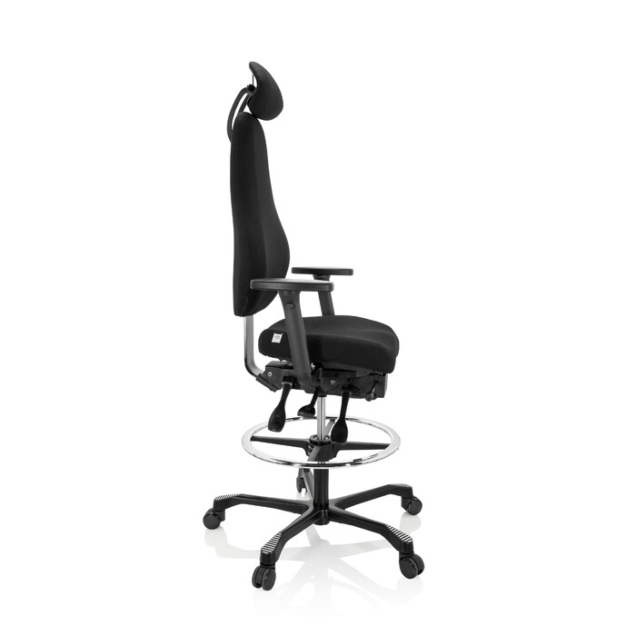Робоче крісло / стільниця стілець RESISTIO WORK тканина чорний hjh OFFICE
