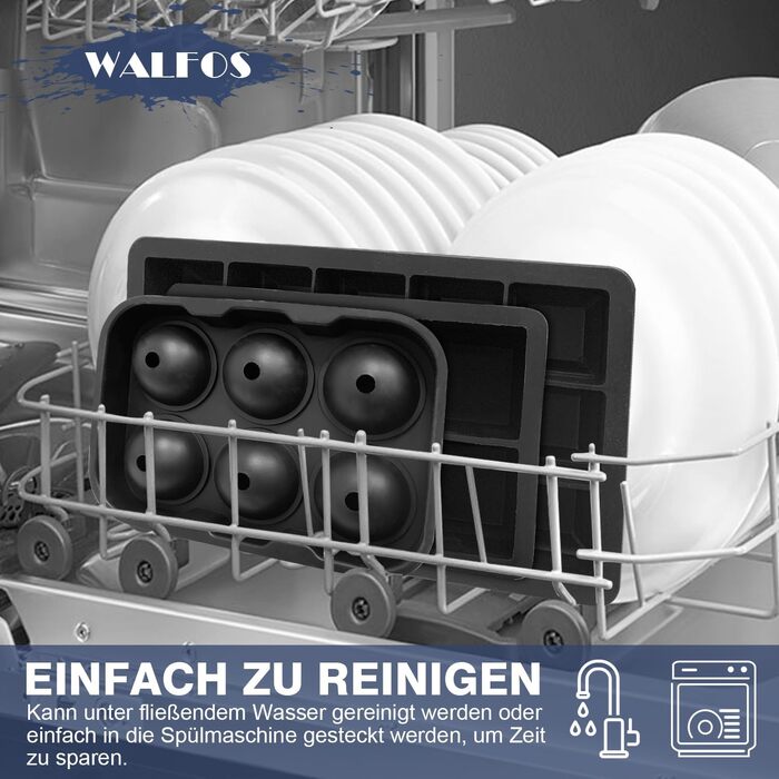 Контейнер для морозива Walfos 1.5л, 2 шт. з кришками, багаторазовий, для дому, зберігання в морозилці, силіконові, для йогурту та сорбету