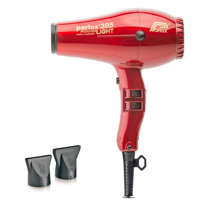 Фен Parlux 385 Power Light Ionic & Ceramic, червоний, професійний
