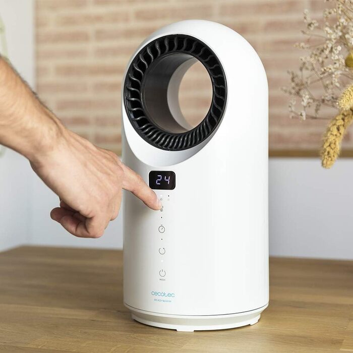 Конвектор Cecotec Warm 8400 Bladeless Connected: безлопатевий, WiFi, 1500W, сенсорне управління, LED, 3 режими, таймер, безпека