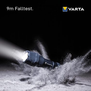 Ліхтарик VARTA Indestructible F20 Pro LED 6 Вт з батарейками AA, водонепроникний, пилозахищений, робочий ліхтар з двома режимами освітлення, надміцний