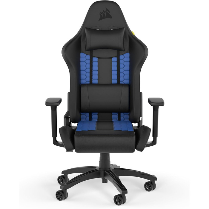 Ігрове крісло Corsair TC100, чорне та синє, універсальний розмір