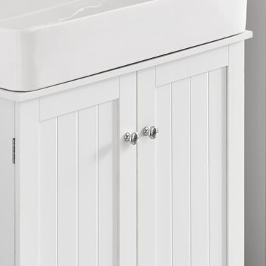 Тумба під умивальник SoBuy BZR18-W, біла, для ванної, 60x60x29 см