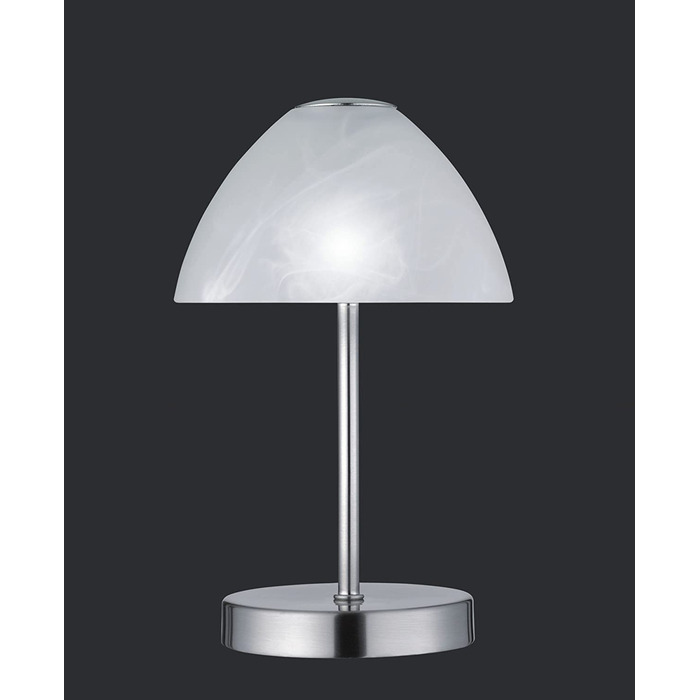 Настільна лампа Reality Leuchten Queen 2.5 Вт, інтегрований LED, матовий нікель, 15x15x24 см, енергоефективність A+