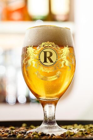 CROWNLY CRYSTAL Персоналізований пивний келих з гравіюванням для чоловіків – оригінальний подарунок на День народження, Новий рік, для тата, чоловіка, з кришталю, жартівливий дизайн