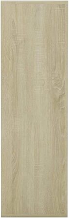 vidaXL книжкова шафа з 9 відділеннями, біла та дуб сонома, 98x29x97,5 см, стелаж для книг і документів, деревостружкова плита