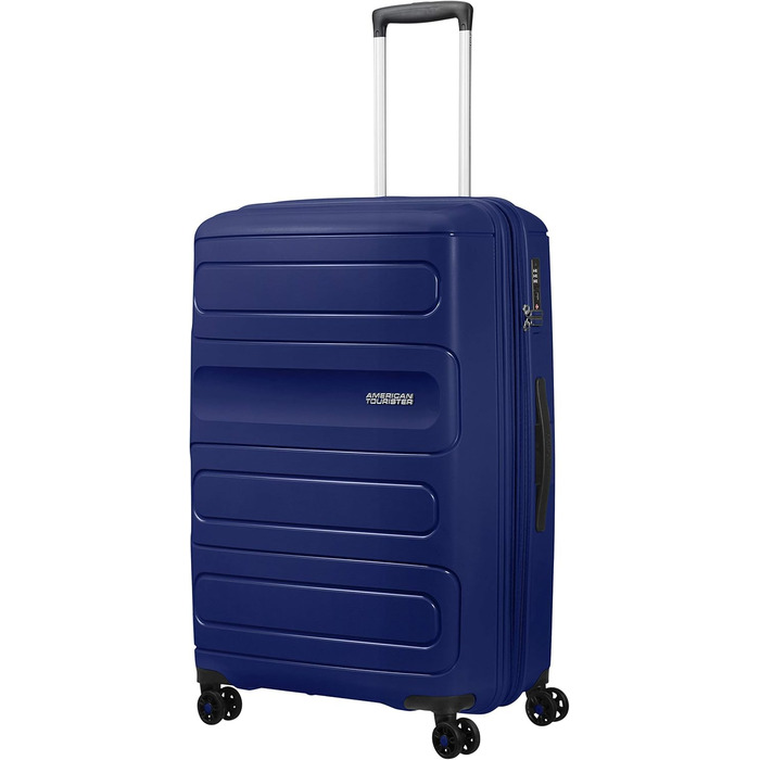 Валіза American Tourister Sunside Spinner L, розширювана, 77 см, 106/118 л, синя (Dark Navy)
