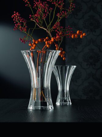 Ваза, кришталь, 24 см, 0080501-0, сапфір, прозора, 80 501