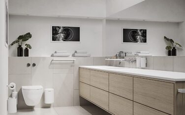 Настінна туалетна щітка Zone Denmark Rim, чорна, Ø10 см, H38,2 см, з тримачем, для ванної кімнати