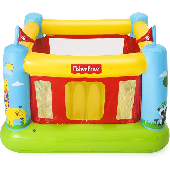 Надувний батут Bestway Fisher-Price Bouncetastic 175x173x135 см для дітей