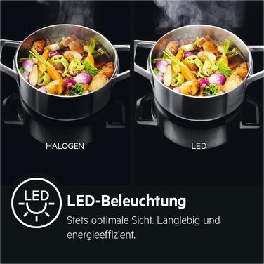 Витяжка кухонна AEG DPE5660B вбудована плоска, чорна, 600 м³/год, LED-підсвічування, режим відведення та рециркуляції повітря, клас A