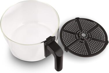 Аерофритюрниця Lauben Glass&Steam 4500BG зі скляним кошиком та функцією пари, 8 програм, 4.5л
