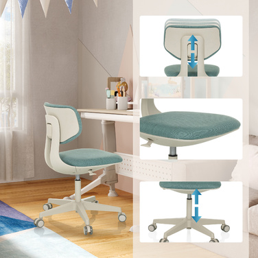 Дитячий письмовий стілець / дитячий стілець KIDDY CLASSIC тканина синій hjh OFFICE