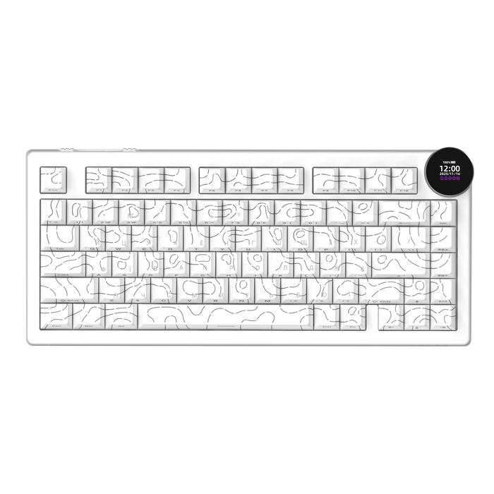 Бездротова механічна клавіатура Ajazz AK820 V2 White Peach Switch (AK820-V2-WP-S-W)