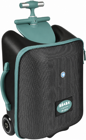 Дитяча валіза-самокат BÉABA & Micro Mobility Luggage Eazy, 2-в-1, з сидінням, для дітей від 4 років, розширювана, 22 л, багато відділень, синя