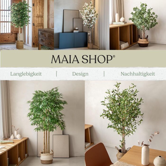 Штучний бамбук для декору, 105x70 см, пластиковий, кімнатна рослина Maia Shop