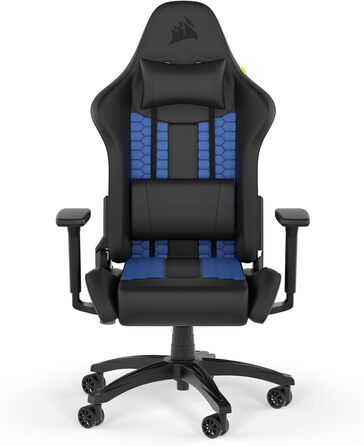 Ігрове крісло Corsair TC100, чорне та синє, універсальний розмір